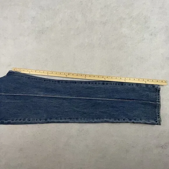 Corteiz Rules The World Alcatraz Jeans Mens L Blue Embroidered C Star Button Fly